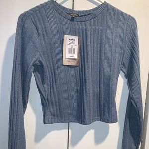 Lily Rose Blue Crop sweater